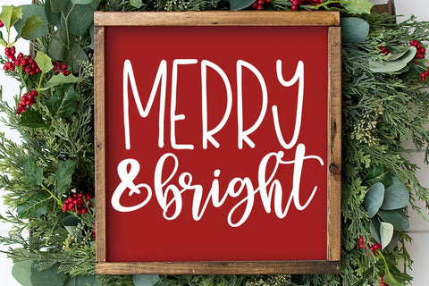 Merry & Bright SVG SVG So Fontsy Design Shop 
