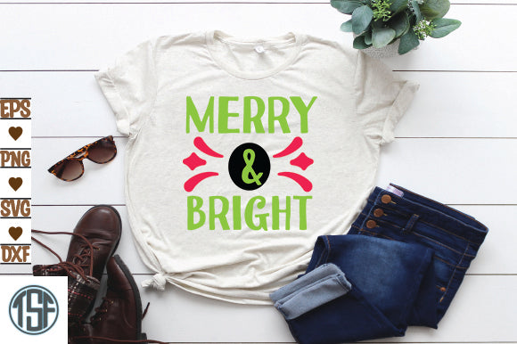 Merry & Bright SVG thesvgfactory 