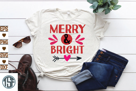 Merry & bright SVG thesvgfactory 