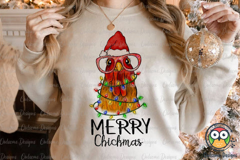 Merry Chickmas Funny Christmas PNG Sublimation Sublimation Owlsome.Designs 