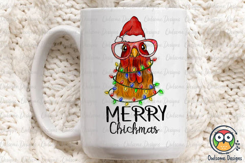 Merry Chickmas Funny Christmas PNG Sublimation Sublimation Owlsome.Designs 