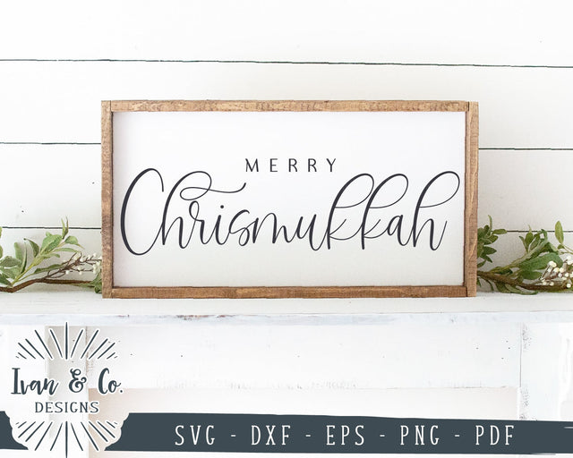 Merry Chrismukkah SVG Files | Christmas Hanukkah SVG | Farmhouse Sign SVG | Cricut | Silhouette | Commercial Use | Digital Cut Files (1096309174) SVG Ivan & Co. Designs 