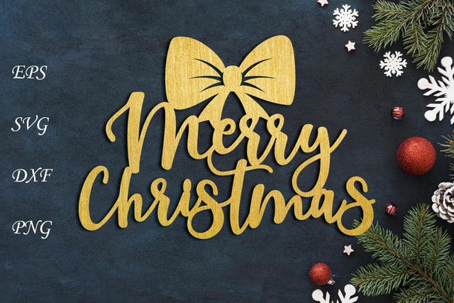 Merry christamas door sign laser cut, Christmas decoration svg SVG AnastasiyaArtDesign 