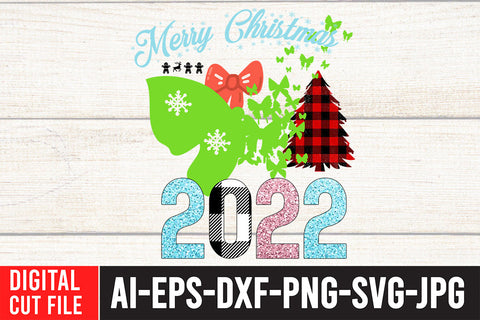Merry Christmas 2022 Sublimation Design Sublimation BlackCatsMedia 
