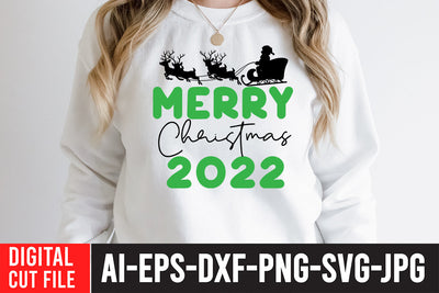 Merry Christmas 2022 SVG Cut File , Merry Christmas 2022 SVG Quotes SVG BlackCatsMedia 