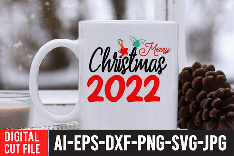 Merry Christmas 2022 SVG Cut File SVG BlackCatsMedia 