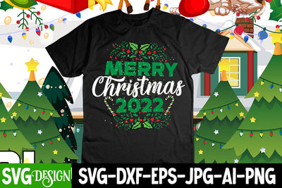 Merry Christmas 2022 SVG Cut File SVG BlackCatsMedia 