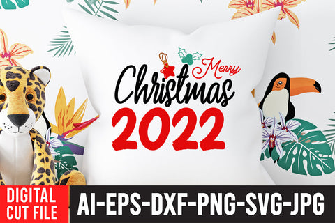 Merry Christmas 2022 SVG Cut File SVG BlackCatsMedia 
