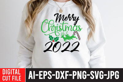 Merry Christmas 2022 SVG Cut File SVG BlackCatsMedia 
