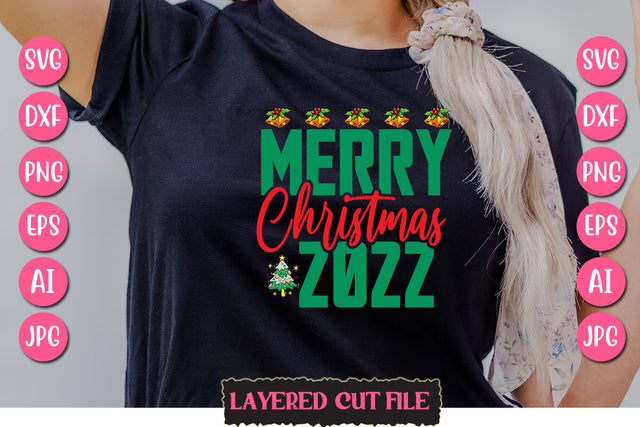 Merry Christmas 2022 SVG Cut File SVG Newmockups 