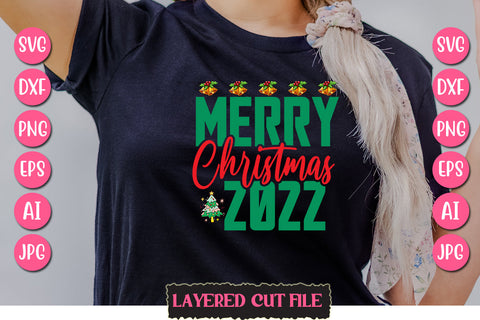 Merry Christmas 2022 SVG Cut File SVG Newmockups 
