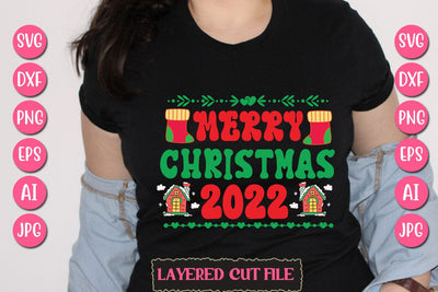 Merry Christmas 2022 SVG Cut File SVG Newmockups 