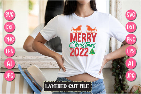 Merry Christmas 2022 SVG Cut File SVG Newmockups 