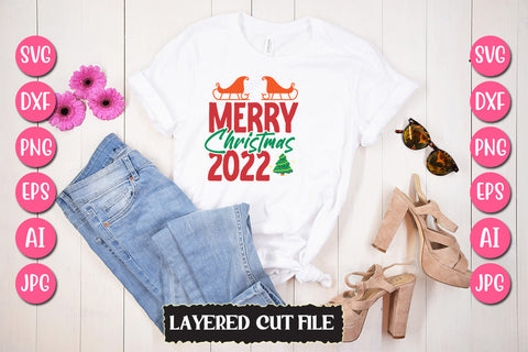 Merry Christmas 2022 SVG Cut File SVG Newmockups 