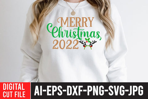Merry Christmas 2022 SVG Cute File SVG BlackCatsMedia 