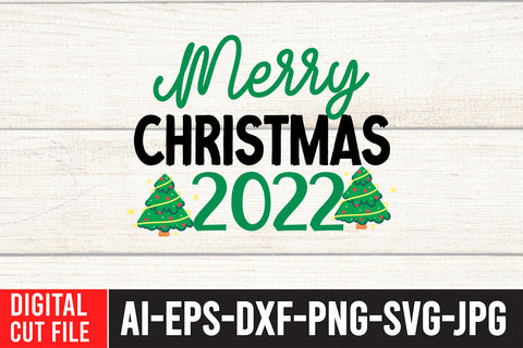 Merry Christmas 2022 SVG Design SVG BlackCatsMedia 