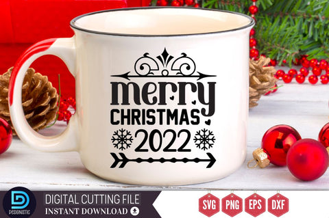 Merry christmas 2022 SVG, Merry christmas 2022 SVG DESIGNISTIC 