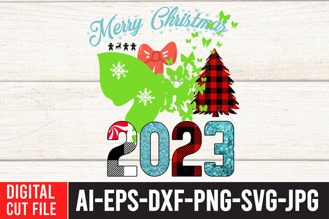 Merry Christmas 2023 Sublimation Design Sublimation BlackCatsMedia 
