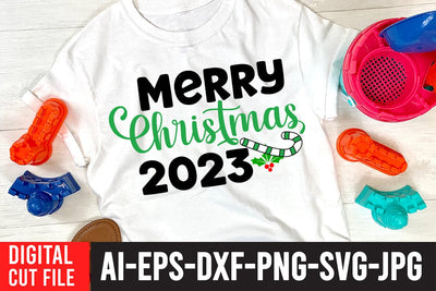 Merry Christmas 2023 SVG Cut File SVG BlackCatsMedia 