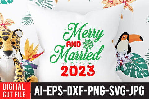 Merry Christmas 2023 SVG Cut File SVG BlackCatsMedia 