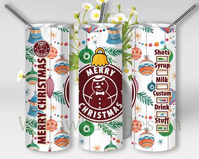 Merry Christmas 20oz Tumbler Design, Christmas Coffee Tumbler Png, Christmas Vibes Tumbler Wrap, Winter Season Tumbler Template, Instant Download Sublimation WillowSageDesign 