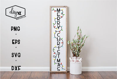 Merry Christmas - A Front Porch Sign SVG Cut File SVG DIYxe Designs 