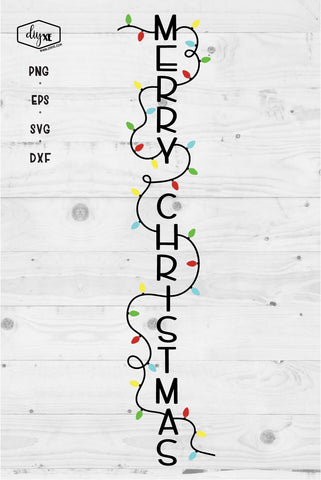 Merry Christmas - A Front Porch Sign SVG Cut File SVG DIYxe Designs 