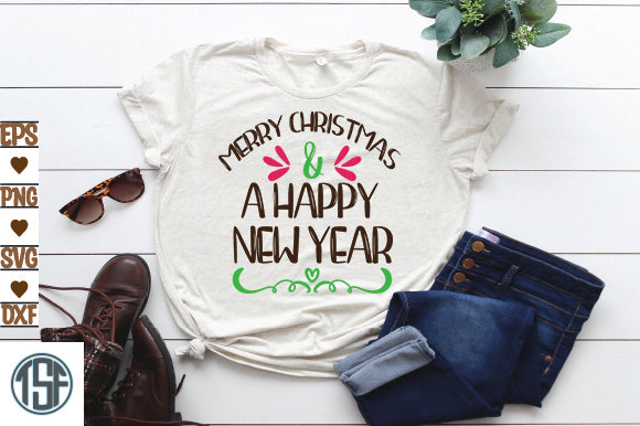 Merry Christmas & a happy new year SVG thesvgfactory 