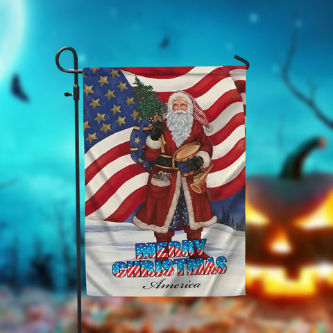 Merry Christmas America Garden Flag - 12x18 Garden Flag Sublimation Design Download PNG File Instant Download Sublimation CaldwellArt 