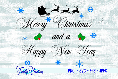 Merry Christmas and a Happy New Year!! SVG Family Creations 