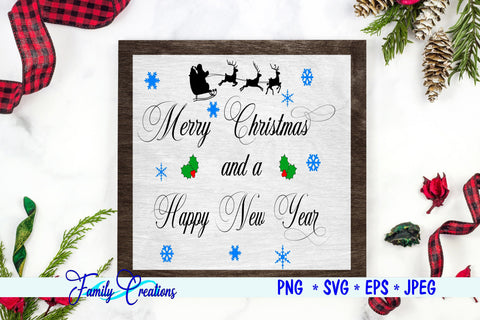 Merry Christmas and a Happy New Year!! SVG Family Creations 