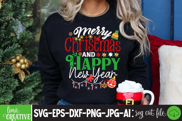 Merry Christmas And Happy New Year SVG Cute File SVG Insomnia Std 