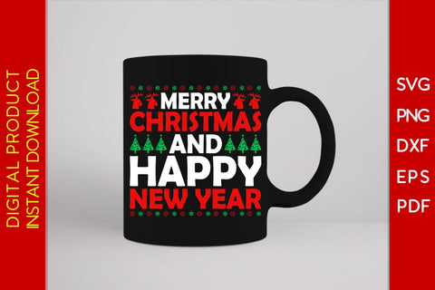 Merry Christmas And Happy New Year SVG PNG EPS Cut File SVG Creativedesigntee 