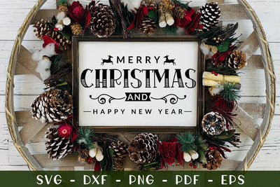 Merry Christmas and Happy New Year SVG SVG CraftLabSVG 