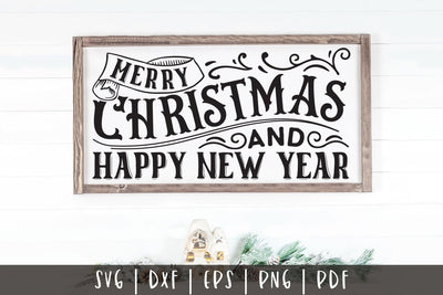 Merry Christmas and Happy New Year SVG SVG CraftLabSVG 