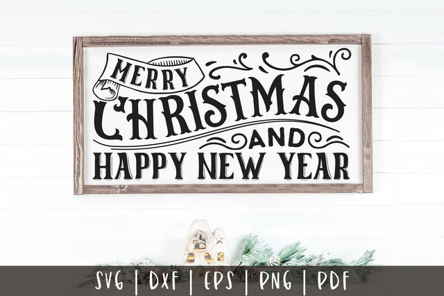 Merry Christmas and Happy New Year SVG SVG CraftLabSVG 