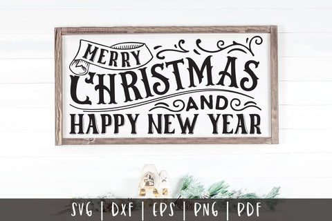 Merry Christmas and Happy New Year SVG SVG CraftLabSVG 