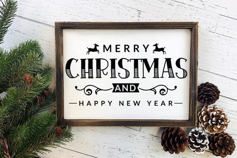 Merry Christmas and Happy New Year SVG SVG CraftLabSVG 