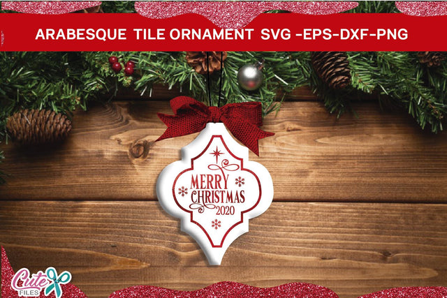 Merry Christmas Arabesque tile svg bundle cut file SVG Cute files 