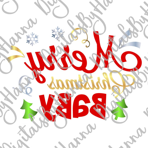 Merry Christmas Baby Print & Cut SVG Digitals by Hanna 