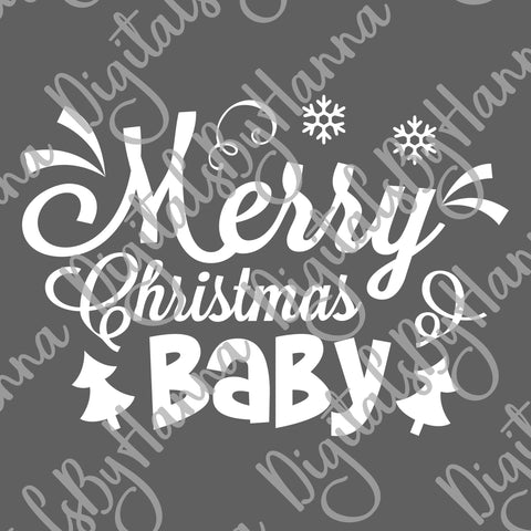 Merry Christmas Baby Print & Cut SVG Digitals by Hanna 