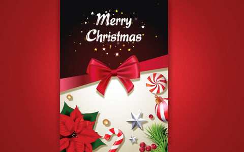 Merry Christmas background with Candy and leaves, candy, flowers, black background decoration SVG naemmiah021 