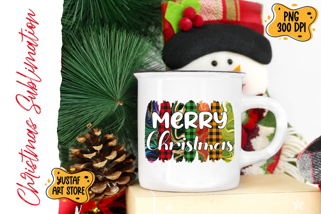 Merry Christmas brushstrokes sublimation design Sublimation Yustaf Art Store 