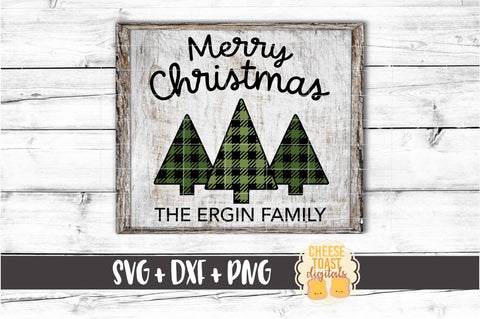Merry Christmas - Buffalo Plaid Christmas SVG PNG DXF Cut Files SVG Cheese Toast Digitals 