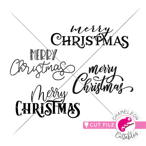 Merry Christmas Bundle svg png dxf SVG Chameleon Cuttables 