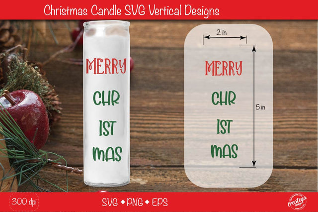 Merry Christmas candles| Christmas candle SVG| Dollar tree Christmas candle SVG SVG Createya Design 