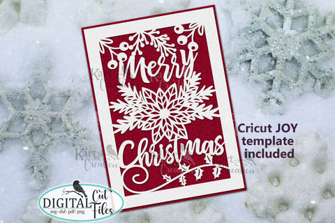 Merry Christmas card bundle svg for Cricut laser cut digital SVG kartcreationii 