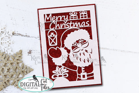 Merry Christmas card bundle svg for Cricut laser cut digital SVG kartcreationii 