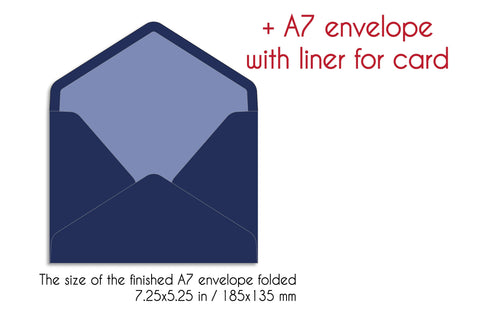 Merry Christmas card foil quill svg dxf eps template, papercut template Christmas card with gold foil SVG FunPaperWood 