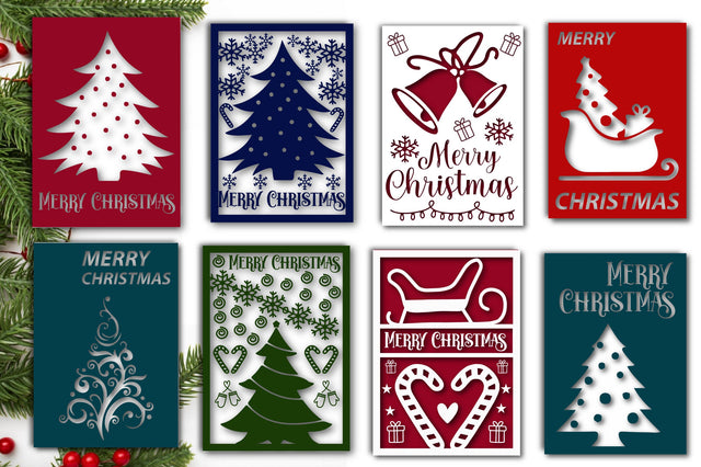 Merry Christmas Card SVG Bundle SVG Rupkotha 